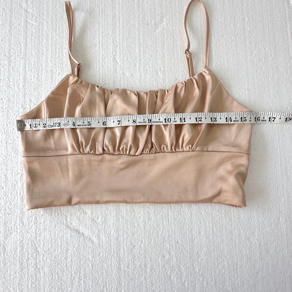 Forever 21 Top Skirt Set Ruched Bodycon Mini Skirt L Peach Blush Hoco Homecoming